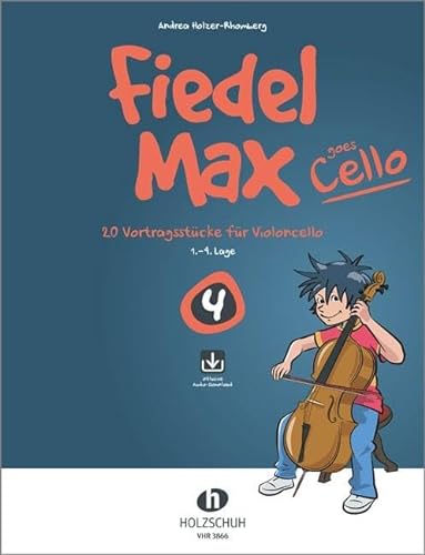 Fiedel-Max goes Cello Band 4 mit CD: 20 Vortragsstücke für Violoncello (1.-4. Lage). Mit Download-Link
